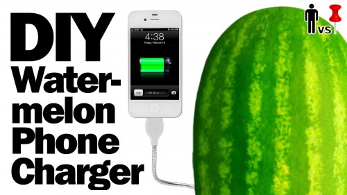 Ricarica il tuo iphone con un melone
