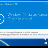 Come RIMUOVERE icona aggiornamento Windows 10